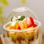 90mm Biodegradable And Compostable Tableware Pet Dome Lids For Plastic Cups for sale
