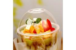 China 90mm Biodegradable And Compostable Tableware Pet Dome Lids For Plastic Cups supplier
