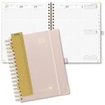 Hardcover Spiral Medium Academic Planner Light Pink For Student Use for sale