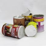 Aluminum Foil Liners Paper Composite Cans With Peel Foil Lid Nuts Packaging for sale