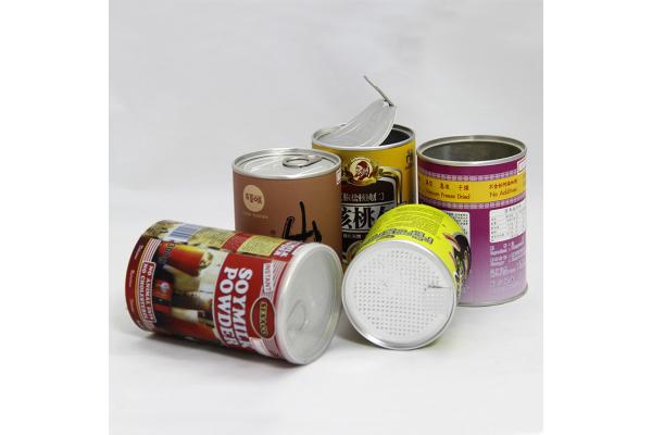Round Tea Packaging Tin Boxes Composite Containers Packaging With Lids