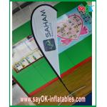 Advertsing Teardrop Flag Feather Customized With Logo Printing H 2.5m