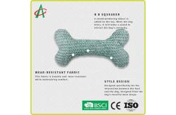 China ISO9001 Pet Plush Toy Bone Shaped 15cm*5.5cm With Squeaker supplier