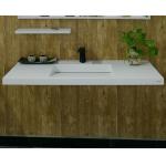Acrylic Solid Surface Wall Mount Bathroom Sink Rectangular Eco - Friendly for sale