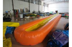 China Inflatable Water Playground , Long Stripes Inflatable Single Water Slide 12 X 1.6m supplier