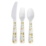 Custom Food-Grade Sublimation Blank Kids Plastic Cutlery Fork Spoon Knife for sale