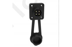 China Solder 4pin M19 Connector Overmolded Black Nylon PA66 Aluminum Alloy Shell supplier