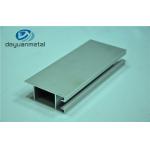 Standard T5 Silver Anodizing Aluminum Door Profile Customized Length for sale