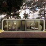 White Aluminum Apple Capsule House Container For Outdoor Adventure for sale