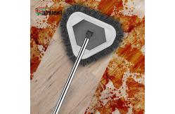 China Telescopic Cleaning Mop Handle Grey Microfiber Stainless Steel Triangle 55-150cm supplier