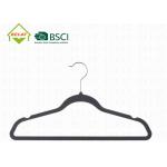 44.5x23.5cm Ultra Slim Black Velvet Non Slip Hangers for sale