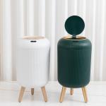 Smart Sensing Fashion Light Luxury Trash Can Lantern Stripe with Cover Household Living Room Bedroom Trash Can for sale