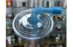 China 90mm Flat Plastic Cup Lid For Cold Drinking Cups Transparent Heat - Resistant supplier