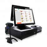 RoHS Dual Screen Cash Register POS System 1024x768 For Restaurant for sale