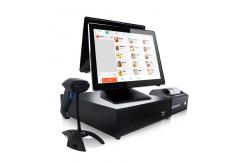 China RoHS Dual Screen Cash Register POS System 1024x768 For Restaurant supplier