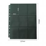 Mtg Tcg 18 Pocket Card Pages Top Loading Black Trading Card Binder Pages for sale