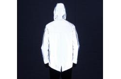 China Mid Length Waterproof Mens Reflective Jacket With Hood Long Fishtail Style supplier