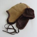 Breathable Children Fur Hat , Warm Genuine Fur Trapper Hat Plush Style for sale