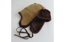 China High quality double face shearling sheepskin boys winter hat supplier