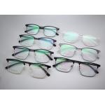Portable Rectangle Metal Browline Glasses Framework Unisex 3534