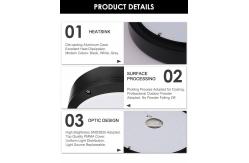 China 275mm IP65 Modern Round LED Ceiling Light Fixtures 100LM/W supplier