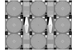 China Sinusoidal Siemens Star Resolution Test Chart YE0253 9x Modulated For Self Calibration supplier