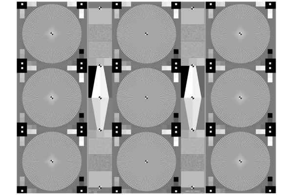 Sinusoidal Siemens Star Resolution Test Chart YE0253 9x Modulated For Self Calibration