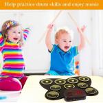 Portable USB Hand Roll DC 5V Electronic Silicone Drum Set