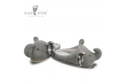China 18 X 7cm Kids Shoes Warm Infant Shoes Grey Elephant Head Pattern supplier
