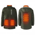 Men's Battery Ski Jacket Custom 7.4Volt Electric Heated Clothes Waterproof with Hood for sale