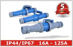 China 16A 32A 125A Waterproof Extension Socket Industrial Coupler IP44 IP67 supplier