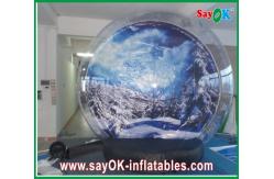 China Inflatable Snow Ball / Transparent Inflatable Chrismas Snow Globe Bubble Dia 5M supplier