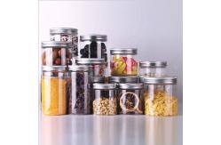 China Honey 750ml Clear Round Plastic Jar With Gold Screw Lid supplier
