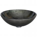 Round Single Bowl Bathroom Sink With Foil Classic Countertop Vanity Basin