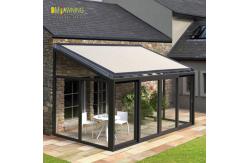 China Polyester Retractable Roof Awning Remote Control Aluminum Retractable Awning Conservatory supplier