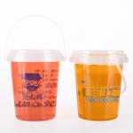 Customized Salad PP Plastic Cups With Handle With Carton Package for sale