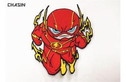 China Heat - Cut Border Cool Clothing Embroidery Patches Hook And Loop Backing supplier