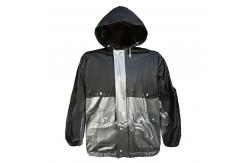 China Silver Reflective Cycling Rain Jacket Coat Lightweight Breathable Reflective Raincoat With Hood supplier