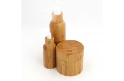 China ODM Plastic Jar Bamboo Lid Canisters 200g 100g With Silk Screen Printing supplier