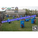 Blue Inflatable Paintball Bunker , 0.6mm  / 0.9mm PVC Airups Bunkers for sale
