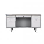 Adjustable Standfoot KD Structure Double Pedestal Steel Office Desk for sale