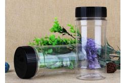 China 220ml / 350ml Food Clear Plastic Packaging Tubes / Cylinder PET Bottle With Security Cap supplier