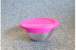 China OEM Pink Stainless Steel Basin With Leakproof Lid 12cm 14cm 16cm 18cm supplier