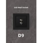 UK Standard 2 USB Wall Power Socket Fast Charger Metal Frame Plastic Modular for sale