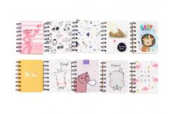 China kraft hard cover offset printing side double spiral bound book printing service supplier
