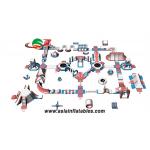 Customized Floating Inflatable Aqua Park Inflatable Aquatics Park For Sea