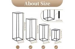 China Single-side Bracket Metal Column Geometric Flower Stand for Event Tables Centerpieces supplier