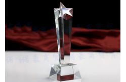 China Simple Design Engraved Glass Trophy , Team Champions Glass Trophy Cup supplier