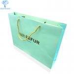 Green C2S Art Paper Gift Bags With Handles Biodegradable for sale