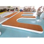 Yacht 0.6mm Inflatable Water Floating Island Pontoon Platform for sale